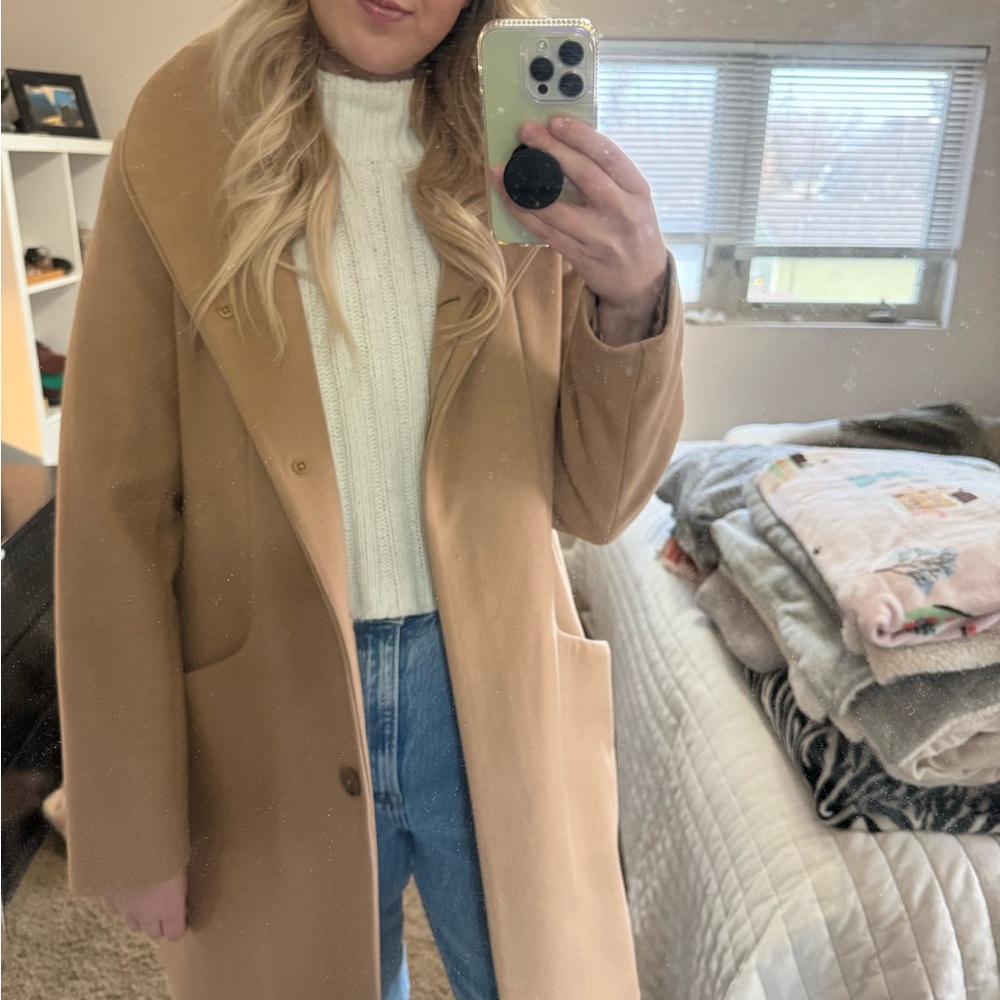 Aritzia Tan Pea Coat